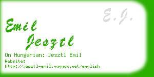 emil jesztl business card